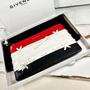 Givenchy Couture Large Rare Red, White & Navy Stitched Logo Pouch/Clutch Photo 4