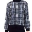 Nine West  Boxy Plaid Mock Neck Acrylic Sweater size XL Photo 1