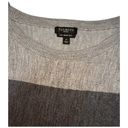 Talbots  Merino Wool Sweater Womens Color Block Sweater Dress Gray Petite S Photo 6