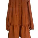 Flowy Summer Dress / Brown Bean Button Down Dress / Casual Wear Size s Photo 0