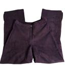 St. John  Purple Suede Leather Bootcut Pants Sz 6 Photo 5