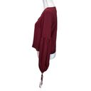 L'Academie L’academie Womens The Airy Blouse in Cabernet Red Revolve Size Small Photo 4