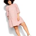 City Chic  Crystal Pink Layla Babydoll Dress Sz.M(18) NWT Photo 0