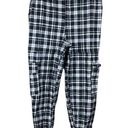 Hot Topic  Black White Plaid Utility Joggers Womens Size XL Cargo Goth Grunge Photo 0