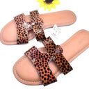 J.Crew  Womens Animal Print Sandal Slide Sz 9 Photo 0