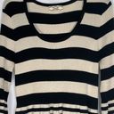 Pink Rose Women’s  Black & Cream Broad Stripe 3/4 Sleeve Sweater Dress Size 2X Photo 3