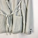 Elizabeth and James  Light Gray Wrap Front Blazer Jacket 0 Photo 3