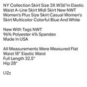 Ny Collection Skirt Size 3X W36"in Elastic Waist A-Line Skirt Midi Skirt New NWT Photo 1