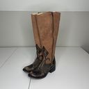 FREEBIRD by Steven  Berlin Knee High Suede Riding Boots Brown Distressed Size 6 Photo 1