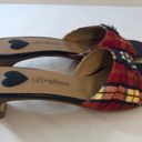 Brighton Vintage Women’s  SZ 7 M Kitten Heels KATE Classic Plaid CROC Leathet Sandals Photo 11