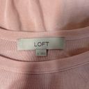 The Loft  Light Pink Solid 3/4 Sleeve Crew Neck Pullover Sweater Photo 8