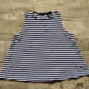 Bobeau  Nordstrom White Blue Striped Tank Top HIGH QUALITY Made in USA XS Photo 0