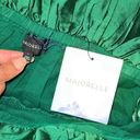 Majorelle  Revolve Women’s Lined Ruffled Smocked Waist Strapless Blouse Green Lar Photo 7