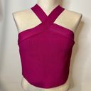 Sincerely Jules NWT Ladies pink Stretch Ribbed Cropped X Strap Top  Photo 0