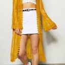 Rue 21 Mustard/burnt Orange  Lace Crochet  duster Kimono Photo 0