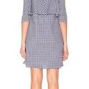 Amanda Uprichard  Marise Navy Gingham Ruffle Dress P XS Photo 1