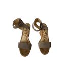 Sam Edelman  Ladies 10 Willow Brown Suede Cork Wedge Sandals Ankle Buckle Closure Photo 2