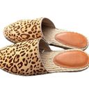 Gap  Leopard Print Espadrille Mule Slide-On Flats Size 9 Photo 2