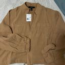 Cotton Crinkle Knit Bomber Jacket Size M Photo 5