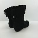 X-Appeal  Size 8 Womens Carney Wedge Boot Black Faux Suede Photo 4