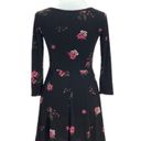 Aeropostale Womens Seriously Soft Stretch Floral Skater Dress Black Size S Boho Photo 11