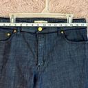 Tory Burch  Dark Wash Raw Hem High Waist Ankle Length Jeans Size 32 Photo 3