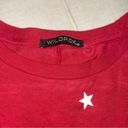 Wildfox  T-Shirt Short Sleeve Red Football Star Tee‎ Photo 1