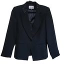 Kasper  Women’s Black Blazer Jacket with Sequins Lapel Collar Size 6 Photo 5