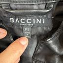 Baccini  Women’s Faux Leather Full Zip Jacket Long Sleeve Black Size PS Photo 6