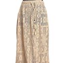 Aerie  Patchwork Floral Lace Swim Cover Up Skirt XS Women’s Cream 1262 Photo 1