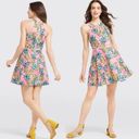 Draper James  Pineapple Halter Dress Keyhole Women's Size 10 Sleeveless Mini Pink Photo 1