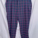 Eloquii Women’s  Blue Plaid Mid Rise Straight leg Business Casual Pants size 22W Photo 0