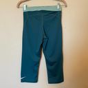 Nike  PRO Teal Capri Soul Cycle Skull Crop Legging Training Pants Size Medium Photo 5