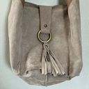 Vera Pelle  Made in Italy Ligth Brown Suede Leather Handbag Photo 4