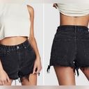 ZARA  Hi Rise Cut Off Raw Frayed Black Denim Shorts NEW SIZE 8 Photo 1