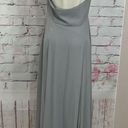 Fame and Partners  halter mock neck medium gray gown Photo 4