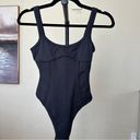 For Love & Lemons NWOT  black ribbed bodysuit thong size XS Photo 1