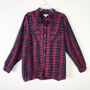 Dress Barn DB Bressbarn Black & Red Plaid Long Sleeve Button Up Shirt Size 2X Photo 0