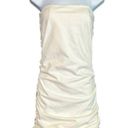 NBD  Strapless Ruched Mini Dress White SMALL Tulle Ruffle Cocktail Tube Alice NEW Photo 3