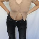 Tic Toc Taupe Lettuce Hem Top Photo 3