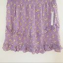 Abound  Tiered Ruffle Lightweight Mini Skirt Size Medium NEW Purple/Yellow Photo 2