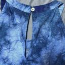 Cynthia Rowley  Blue Tie Dyed 💯 Linen Tent Dress Photo 8