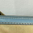 Coach Blue & Tan Legacy Double Pockets Turn Lock Satchel Canvas & Leather #13102 Photo 11