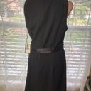 Adrianna Papell  Faux Wrap Tuxedo Dress Size 10 Black Formal Cocktail Wedding$139 Photo 13