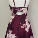 Trixxi Burgundy And white Flower Dress Photo 2