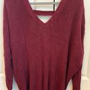 Tobi Maroon Knit Sweater Photo 0