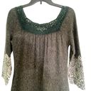 Aryeh  Charcoal Grey Three Quarter Sleeve Mini Knit Sweater Dress Size Medium Photo 2