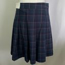 American Eagle New  Plaid Pleated Skirt Navy Blue Size 14 Photo 17