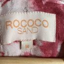 Rococo  Sand Ava Rosewood Tie Dye Print Faux Wrap Ruffle Mini Dress Size M Photo 11