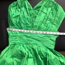 Tracy Reese New  Kelly Shirred Frock Lime Dress Pleated Overlay Taffeta Photo 4